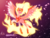 Size: 1500x1150 | Tagged: safe, artist:cookiebab, artist:ladyotakugamer789, daybreaker, alicorn, pony, a royal problem, g4, my little pony: friendship is magic, collaboration, evil smile, female, grin, mane of fire, mare, smiling, solo, spread wings, wings