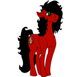 Size: 1024x1024 | Tagged: safe, oc, oc only, oc:scavenged compass, earth pony, pony, derpibooru community collaboration, fallout equestria, red and black oc, scar, simple background, solo, transparent background