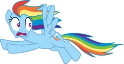 Size: 2444x1262 | Tagged: dead source, safe, artist:cirillaq, rainbow dash, pony, g4, scare master, female, simple background, solo, transparent background