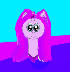 Size: 338x349 | Tagged: safe, oc, oc only, pony, 1000 hours in ms paint, abstract background, bust, female, mare, needs more saturation, paint tool sai, solo