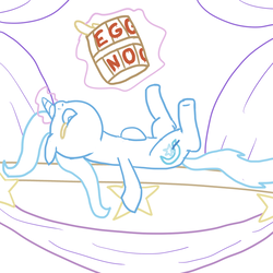 Size: 1024x1024 | Tagged: safe, artist:solarfm, trixie, pony, unicorn, g4, eggnog, female, mare, nose in the air, simple background, sketch, solo, white background