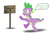 Size: 1025x770 | Tagged: safe, artist:hawk9mm, edit, vector edit, spike, dragon, g4, season 8, secret of my excess, greed spike, growth, growth spurt, hype, male, older, older spike, prediction, seems legit, sign, solo, speech bubble, teenage spike, teenaged dragon, teenager, vector