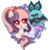 Size: 800x800 | Tagged: safe, artist:exceru-karina, oc, oc:sweet velvet, bat pony, noibat, pony, bat pony oc, chibi, cute, female, heart eyes, mare, ocbetes, pokémon, shiny pokémon, simple background, smiling, transparent background, wingding eyes