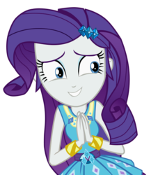 Size: 554x610 | Tagged: safe, artist:rare-fashions15, rarity, equestria girls, g4, my little pony equestria girls: better together, bracelet, clothes, dress, eyeshadow, female, hands together, jewelry, makeup, nervous laugh, rarity peplum dress, simple background, solo, transparent background, vector