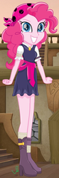 Size: 1232x3712 | Tagged: safe, artist:lightningsentry1, pinkie pie, equestria girls, g4, my little pony: the movie, boots, clothes, cute, diapinkes, female, hat, high heel boots, looking at you, pirate, pirate hat, pirate pinkie pie, pirate ship, shoes, smiling, solo