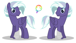 Size: 1679x953 | Tagged: safe, artist:marielle5breda, oc, oc only, oc:wind shazer, pegasus, pony, bandage, male, offspring, parent:rainbow dash, parent:soarin', parents:soarindash, simple background, solo, stallion, transparent background