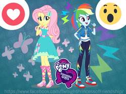 Size: 2048x1536 | Tagged: safe, artist:seahawk270, fluttershy, rainbow dash, equestria girls, g4, my little pony equestria girls: better together, converse, duo, facebook, facebook reactions, female, logo, shoes