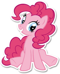 Size: 283x351 | Tagged: source needed, safe, pinkie pie, earth pony, pony, g4, official, female, mare, solo, sticker, stock vector