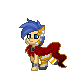 Size: 80x80 | Tagged: safe, edit, flash sentry, pony, pony town, g4, animated, armor, cape, clothes, final boss, game, gif, helmet, heterochromia, simple background, transparent background, walking
