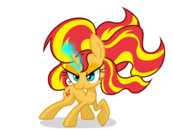 Size: 4343x3296 | Tagged: safe, artist:lovehtf421, sunset shimmer, pony, unicorn, g4, female, mare, simple background, smiling, solo, transparent background