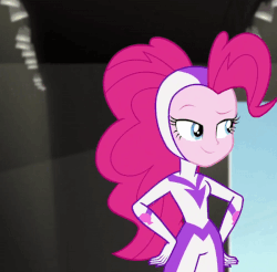 Size: 800x786 | Tagged: artist needed, source needed, safe, edit, edited screencap, screencap, fili-second, pinkie pie, human, equestria girls, equestria girls specials, g4, movie magic, animated, bigger on the inside, chocolate, clothes, costume, cropped, cute, female, food, gif, hammerspace, hammerspace hair, how, pinkie being pinkie, pinkie physics, pinkie's magic hair, poof, power ponies, pudding, reversed, solo, spandex, wat