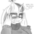 Size: 500x500 | Tagged: dead source, safe, artist:reiduran, moondancer, unicorn, anthro, fanfic:universal acceptance, g4, bust, clothes, dialogue, ear fluff, female, glasses, grayscale, gritted teeth, mare, monochrome, reaction image, simple background, sketch, solo, sweater, white background