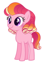 Size: 500x700 | Tagged: safe, artist:carouselunique, oc, oc only, oc:honeycrisp blossom, earth pony, pony, blank flank, blushing, female, freckles, mare, offspring, parent:big macintosh, parent:princess cadance, parents:cadmac, simple background, smiling, solo, transparent background