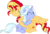 Size: 1856x1252 | Tagged: safe, artist:luckyclau, sugarcoat, sunset shimmer, alicorn, pony, unicorn, g4, ^^, alicornified, alternate hairstyle, equestria girls ponified, eyes closed, female, hug, mare, ponified, race swap, shimmercorn, simple background, transparent background, vector