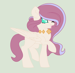 Size: 1772x1736 | Tagged: safe, artist:rose-moonlightowo, oc, oc only, changepony, female, interspecies offspring, mare, offspring, parent:princess flurry heart, parent:thorax, parents:flurrax, simple background, solo