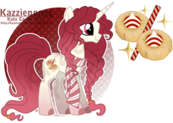 Size: 1024x735 | Tagged: safe, artist:kazziepones, oc, oc only, oc:peppermint snaps, pony, unicorn, cutie mark background, female, mare, reference sheet, simple background, solo, transparent background