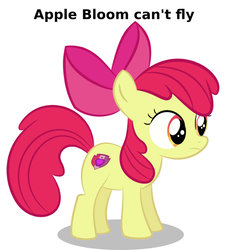Size: 517x572 | Tagged: safe, apple bloom, earth pony, pony, g4, bow, captain obvious, fact, female, filly, image macro, meme, simple background, solo, white background, you don't say