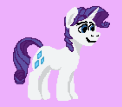 Size: 550x481 | Tagged: safe, artist:aponywithnoname, derpibooru exclusive, rarity, pony, g4, elusive, pixel art, rule 63, solo