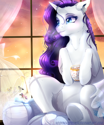Size: 975x1170 | Tagged: safe, artist:aidapone, bon bon, derpy hooves, octavia melody, rarity, sweetie drops, earth pony, pony, unicorn, g4, chocolate, cottagecore, cute, female, fluffy, food, hot chocolate, mare, raribetes, snowman, solo focus