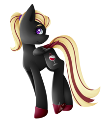 Size: 1024x1175 | Tagged: safe, artist:ladyunilove, oc, oc only, oc:dark vin, pegasus, pony, colored pupils, colored wings, female, looking at you, mare, multicolored wings, signature, simple background, solo, transparent background