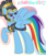 Size: 1024x1229 | Tagged: safe, artist:xxfluffypachirisuxx, commander hurricane, rainbow dash, pony, g4, hearth's warming eve (episode), female, mare, raised hoof, simple background, solo, spread wings, transparent background, wings