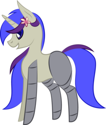 Size: 2778x3256 | Tagged: safe, artist:katishaa, oc, oc only, oc:katisha, pony, unicorn, amputee, female, high res, mare, prosthetic limb, prosthetics, simple background, solo, transparent background