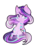 Size: 690x920 | Tagged: safe, artist:fuyusfox, starlight glimmer, pony, unicorn, g4, chibi, cutie mark, ethereal mane, female, glowing mane, mare, outline, rainbow power, rainbow power-ified, simple background, solo, starry eyes, starry mane, transparent background, watermark, wingding eyes