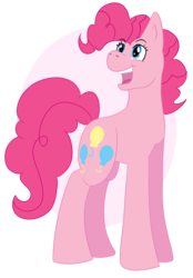 Size: 1024x1468 | Tagged: safe, artist:glittergrouch, pinkie pie, earth pony, pony, g4, female, happy, mare, simple background, solo, transparent background