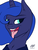 Size: 3000x4000 | Tagged: safe, artist:azerta56, princess luna, alicorn, pony, g4, clothes, colored pupils, female, flat colors, human teeth, maw, mawshot, open mouth, simple background, solo, tongue out, uncanny valley, white background, wip