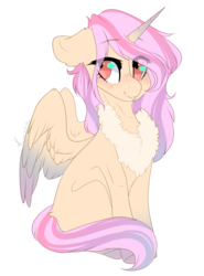 Size: 1182x1600 | Tagged: safe, artist:skimea, oc, oc only, oc:cotton, alicorn, pony, female, mare, simple background, sitting, solo, transparent background