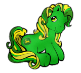 Size: 160x144 | Tagged: safe, artist:crazycalicowgirl, pony, g3, female, gif, john deere, mare, non-animated gif, ponified, simple background, solo, transparent background