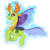 Size: 2700x2700 | Tagged: safe, artist:tuppkam1, thorax, changedling, changeling, g4, cute, flying, happy, high res, king thorax, male, smiling, solo, thorabetes, watermark