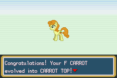 Size: 240x160 | Tagged: safe, artist:mosstail-warrior, carrot top, golden harvest, g4, female, filly, pokémon, ponymon, solo
