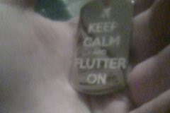 Size: 240x160 | Tagged: safe, artist:kimpossiblelove, human, g4, keep calm and flutter on, dog tags, hand, irl, photo