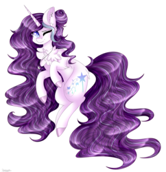 Size: 4589x4737 | Tagged: safe, artist:cat-chai, oc, oc only, oc:magical brownie, pony, unicorn, absurd resolution, chest fluff, female, mare, one eye closed, simple background, solo, transparent background, wink