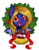 Size: 1000x1274 | Tagged: safe, artist:xwhitedreamsx, oc, oc only, oc:butter cream, bat pony, pony, adorable face, bat pony oc, bell, bust, christmas, christmas wreath, clothes, collar, commission, cute, female, hearth's warming, holiday, looking at you, mare, portrait, simple background, smiling, socks, solo, stockings, striped socks, thigh highs, transparent background, wings, wreath, ych result