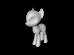 Size: 320x240 | Tagged: safe, artist:advancebrony, pony, 3d, 3d model, animated, bald, butt, generic pony, no tail, picture for breezies, plot, solo