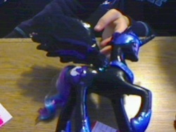 Size: 320x240 | Tagged: safe, artist:animalanimefan, nightmare moon, pony, g4, customized toy, irl, photo, solo, toy