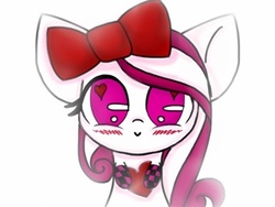 Size: 320x240 | Tagged: safe, artist:flutterpie15, oc, oc only, oc:lovestruck, pony, base used, chibi, heart eyes, solo, wingding eyes