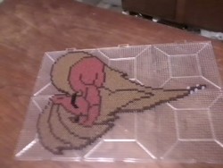 Size: 320x240 | Tagged: safe, artist:lilithstar1210, oc, oc only, pony, craft, heart pony, irl, perler beads, photo, solo