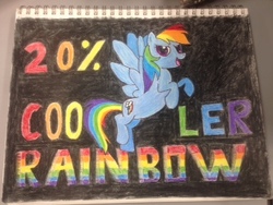 Size: 320x240 | Tagged: safe, artist:doctorjenny, rainbow dash, pony, g4, 20% cooler, female, solo, traditional art