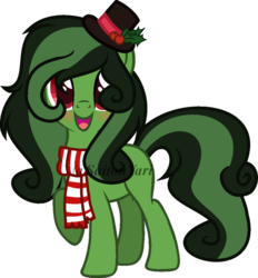 Size: 800x862 | Tagged: safe, artist:t-aroutachiikun, oc, oc only, earth pony, pony, base used, clothes, female, hat, mare, raised hoof, scarf, simple background, solo, transparent background