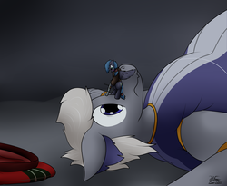 Size: 2749x2252 | Tagged: safe, artist:the-furry-railfan, oc, oc only, oc:hylund, oc:night strike, dragon, original species, pegasus, pony, bagpipe dragon, bagpipes, clothes, crying, frightened, grenade launcher, hat, high res, jacket, m79, macro, musical instrument, on back, plaid, rage, scared, spread wings, story included, tam o' shanter, tartan, weapon, wings