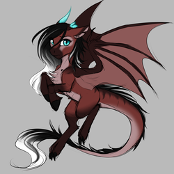 Size: 4000x4000 | Tagged: safe, artist:askbubblelee, oc, oc only, oc:lady lovegreen, dracony, hybrid, alternate design, broken horn, chest fluff, dragon tail, female, horn, looking at you, mare, simple background, solo, white background