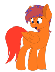 Size: 381x500 | Tagged: safe, artist:kundofox, oc, oc only, pegasus, pony, 2018 community collab, derpibooru community collaboration, cross-eyed, open mouth, simple background, snow, snowflake, solo, transparent background