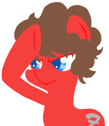 Size: 639x735 | Tagged: safe, oc, oc only, oc:loversh, earth pony, pony, derpibooru community collaboration, lineless, salute, simple background, solo, transparent background