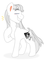 Size: 622x898 | Tagged: safe, artist:ponponvector, oc, oc only, earth pony, pony, base used, eyes closed, male, raised hoof, simple background, smiling, solo, stallion, transparent background