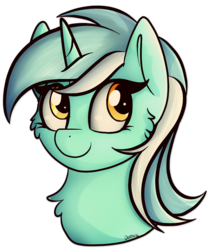 Size: 855x1022 | Tagged: safe, artist:deraniel, lyra heartstrings, pony, unicorn, g4, bust, cute, female, portrait, simple background, smiling, solo, transparent background