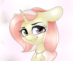 Size: 900x754 | Tagged: safe, artist:katzishiki, oc, oc only, pony, unicorn, female, mare, solo, watermark