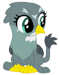 Size: 209x268 | Tagged: safe, artist:janethepegasus, gabby, griffon, g4, alternate universe, chickub, child, female, picture for breezies, simple background, solo, white background